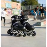Ayarlanabilir Işıklı Inline Paten Seti, Silikon Led Tekerlekli, Alüminyum Alaşım Gövde, Abec-7 Rulman, 3 Aşamalı Toka, Siyah, Unisex 39-42 Nu