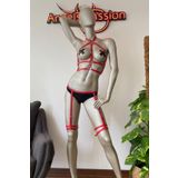 Ayarlanabilir Jartiyer Deri Harness Takım