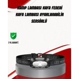 Ayarlanabilir Kafa Lambası Type-C Şarjlı Kompakt Kamp Lambası - SPTROT6036-8684 - Çok Renkli