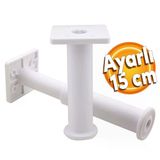 Ayarlanabilir Kare Mobilya Kanepe Koltuk Baza Destek Yükseltici Yükseltme Ayağı 15 Cm Beyaz Ayakları