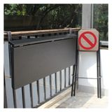 Ayarlanabilir Katlanır Balkon Korkuluk Masası - Güverte ve Balkon için Yerden Tasarruflu Alüminyum Bar Masası - Siyah, 80 cm x 39,1 cm Asma Tasarımı