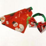 Ayarlanabilir Kedi Köpek Bandana Papyon Seti - Yılbaşı Hediyesi L Beden 45-55 cm
