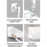Ayarlanabilir Klima Rüzgar Yönlendirici, Delmesiz Kurulum, Uzatılabilir 53–100,5 cm Klima Deflektörü, Yoğuşma Yapmaz, Yaz/kış Uyumlu Hava Yönlendirici Panel