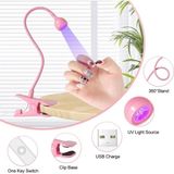 Ayarlanabilir Klipsli Uv Lamba - Manikür ve Nail Art Uyumlu Pembe