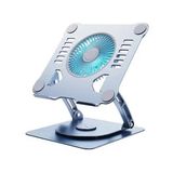 Ayarlanabilir Metal Laptop Standi 360 Donebilen Fanli Notebook Tutucu Aluminyum Macbook Yukseltici Stand