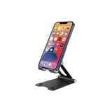 Ayarlanabilir Metal Telefon ve Tablet Standı – Katlanabilir Masa Üstü Tutucu, Kaymaz Silikon Destekli, Evrensel Uyumlu, Şarj Boşluklu, Siyah - Option-1 - 001-Renkli