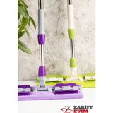 Ayarlanabilir Mikrofiber Mop Seti + Yedek Bez, Pratik ve Hafif Temizlik Şıklığı - Bakır Rengi - Seçenek 1