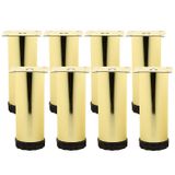 Ayarlanabilir Mobilya Kanepe Baza Koltuk Metal Destek Yükseltici Ayağı 12 cm Gold Ayakları 8 Adet