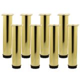 Ayarlanabilir Mobilya Kanepe Baza Koltuk Metal Destek Yükseltici Gold Ayağı Ayakları 25 Cm 8 Adet