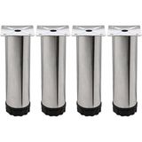 Ayarlanabilir Mobilya Kayarlanabilir Mobilya Kanepe Baza Koltuk Metal Destek Yukseltici Ayagi 10 Cm Krom Ayaklari (4 Adet)