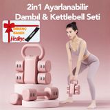 Ayarlanabilir Modüler Kettlebell ve Dambıl Seti 5 kg Ev Fitness ve Güç Antrenman Direnç Bandı Hediye