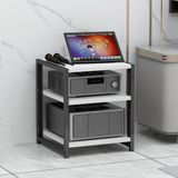 Ayarlanabilir multimedya rafı, 3 katmanlı – Hi-Fi kulesi ayakta pikap ve CD çalar için – Ahşap stereo mobilya, görsel-işitsel ekipman ve ev sineması için (beyaz)