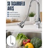 Ayarlanabilir Musluk Başlığı Esnek Spiral Hortumlu Lavabo Uzatma Aparatı