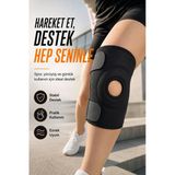 Ayarlanabilir Patella Destekli Dizlik Spor İçin Cırtlı Diz Bandajı Koruyucu Ortez