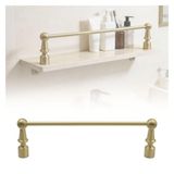 Ayarlanabilir Pirinç Dolap Raf Rayları 2/4/6/8 Set, 32 inç (81 cm) Galeri Korkuluk, 12-36 İnç Raflar için Kolay Kurulum Vitrin Desteği Ev Dekoru