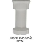 Ayarlanabilir Plastik Baza Ayağı 10-15 Cm, Beyaz, Çok Amaçlı Dolap Ayağı - 1 Adet