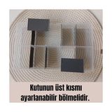 Ayarlanabilir Plastik Bölmeli Çok Amaçlı Taşınabilir Şeffaf Organizer Kutusu Makyaj Hobi Saklama Kutusu Ofis Masa Için Araç-Gereç Kabı (Şeffaf, Orta) - Option-1