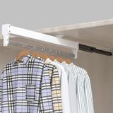 Ayarlanabilir Pull-Out Pantolon Rafı - Uzatılabilir Dolap Çubuğu 30-80 cm, Gardırop için Tampon Sistemli Yumuşak Dönüş Elbise Rayı, Dolaplar için Askı Depolama Çözümü
