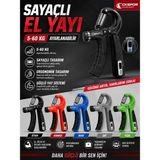 Ayarlanabilir Slipt El ve Bilek Fitness Egzersiz Aleti 5-60 kg Sert Dirençli El Yayı Siyah