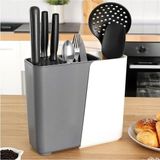 Ayarlanabilir Sürgülü Kaşıklık Bıçaklık Organizer,2-3 Bölmeli Tezgah Üstü Stand (GRİ)