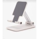 Ayarlanabilir Telefon Standı Katlanabilir Masaüstü Tutucu Kaymaz Silikon Tabanlı Metal Gövdeli Stand Beyaz