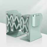 Ayarlanabilir Teleskopik Metal Kitap Tutucu, Masaüstü Kitap Desteği ve Raf Düzenleyici Stand, 9-42 cm Genişleyebilir, Mıknatıslı Kalemlik Hediyeli (Yeşil)