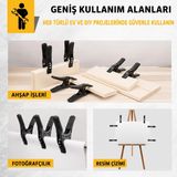 Ayarlanabilir Yaylı Güçlü Tutuşlu Metal Kıskaç Mengene Pense Mandal İşkence Kaymaz Kaplamalı Çeneler, Çok Amaçlı Sabitleme Aparatı Fotoğraf, Ahşap, Hobi ve Atölye Kullanımı İçin Dayanıklı Tasarım