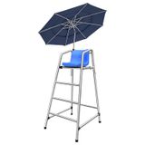 Ayarlanabilir yüksek sandalyeler, şemsiye ve çıkarılabilir koltuklar, hakemler için yüzme havuzları, plajlar ve su parkları için ideal (1,2 ila 1,8 metre yükseklik: 78 x 92 x 150 cm
