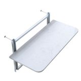 Ayarlanabilir Yükseklik Balkon Korkuluk Masası - Bahçeler ve Teraslar için Katlanır Veranda Bar Masası, Çok Fonksiyonlu Ray Asma Masası (L39,4*G13,8") - Mükemmel Dış Mekan Aksesuarı