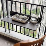 Ayarlanabilir Yükseklik Balkon Korkuluk Masası, Korkuluklar Için Katlanır Veranda Asma Masası, Çok Fonksiyonlu Dış Mekan Bar Masası (L80*G37CM / U31,5 - Çok Renkli - Standart