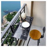 Ayarlanabilir Yükseklik Balkon Korkuluk Masası, Teras ve Bahçe için Katlanır Veranda Bar Masası - Kompakt 47"x13" Tasarım, Küçük Alanlar ve Açık Hava Eğlencesi için İdeal