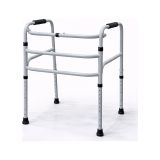 Ayarlanabilir Yürüteç, Tekersiz Walker, Metal Gövde, Kaymaz Ayaklı, 120 kg Kapasiteli, Hasta ve Yaşlı için Yürüme Destek Aparatı
