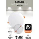 Ayarlı Çap 36w Beyaz Işık Led Spot 5-22 Çaplı -1 Adet