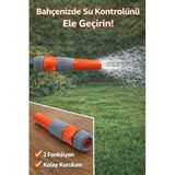 Ayarlı Hortum Ucu, Basınçlı ve Yağmurlama Sulama Başlığı, 2 Fonksiyonlu, Kolay Kurulum, Bahçe ve Araç Yıkama