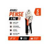 Ayarlı Pense 5 İnç Mini Kanal Pense Çok Amaçlı Ayarlı Su Pensesi Boru Somun Kavrama Pensesi Profesyonel El Aleti ayarlıpense5