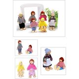 Ayas Eğitici Oyuncak Ahşap Parmak Kukla Aile Seti - Terapi Oyun Grubu - Renkli