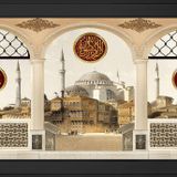 Ayasofya Allah Muhammed Motifli Kanvas Tablo DBSANAT1399713