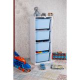 AYAZ DESİNG 4 Sepetli Çok Amaçlı Çocuk Oyuncak Dolabı