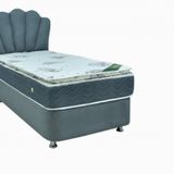 Ayba Tek Kişilik Lüx Baza+Pedli Full Ortopedik Yatak+Midye Gri Başlık