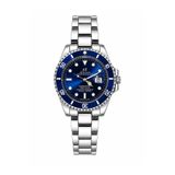 Aybars Erkek Kol Saati, Çelik Kordon, Mavi Kadran Quartz Analog Bilek Saati