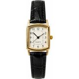 Aybars Kadın Kol Saati Çift Renk, Deri Kordon, Beyaz Kadran Quartz Analog Bilek Saati - Siyah