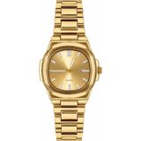 Aybars Premium Erkek Kol Saati Çelik Kordon Gold Kadran Takvimli Quartz Analog Bilek Saati - Altın