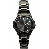 Aybars Premium Erkek Kol Saati Çelik Kordon Siyah Kadran Takvimli Quartz Analog Bilek Saati - Siyah - Siyah