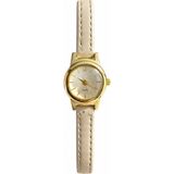 Aybars Retro Minimal Kadın Kol Saati Çift Renk, Deri Kordon, Beyaz Kadran Quartz Analog Bilek Saati - Bej