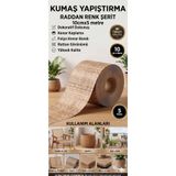 Aybas 10 cm x 5 Metre Rattan Desenli Dekoratif Şerit – Kendinden Yapışkanlı Mobilya Kenar Bandı, Sepet ve Dekorasyon Kaplama Şeridi