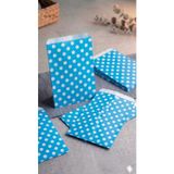 Aybaş Kağıtçılık 1. Kalite 16X21 Cm (10 Adet) Mavi Renk Beyaz Benekli Hediye Paketi, Hediye Poşeti, Kraft Kese Kağıdı