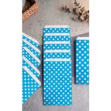 Aybaş Kağıtçılık 1. Kalite 16X21 Cm (20 Adet) Mavi Renk Beyaz Benekli Hediye Paketi, Hediye Poşeti, Kraft Kese Kağıdı
