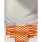 Aybaş Kağıtçılık 1.kalite 18X24 cm ( 10 Adet ) Turuncu Renk Beyaz Benekli Kraft Kağıt Çanta,hediye Poşeti,hediye Paketi
