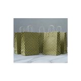 Aybaş Kağıtçılık 1.Kalite 18X24 Cm ( 15 Adet ) Gold Renk Beyaz Benekli Kraft Kağıt Çanta,Hediye Poşeti,Hediye Paketi