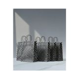 Aybaş Kağıtçılık 1.kalite 18X24 cm (20 Adet) Siyah Renk Beyaz Benekli Kraft Kağıt Çanta,hediye Poşeti,hediye Paketi